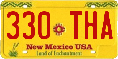 NM license plate 330THA