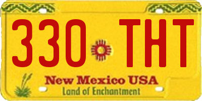 NM license plate 330THT