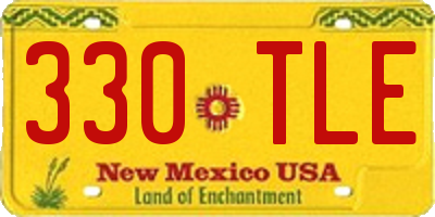 NM license plate 330TLE