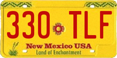 NM license plate 330TLF