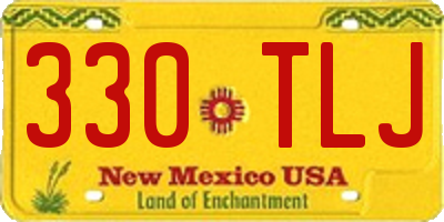 NM license plate 330TLJ