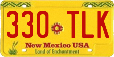 NM license plate 330TLK