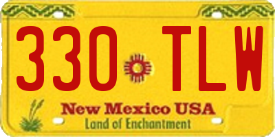 NM license plate 330TLW