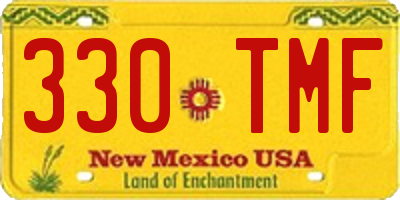 NM license plate 330TMF