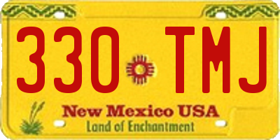 NM license plate 330TMJ