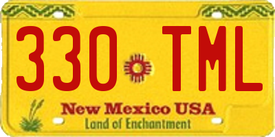 NM license plate 330TML
