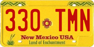 NM license plate 330TMN
