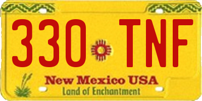 NM license plate 330TNF