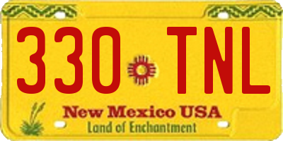 NM license plate 330TNL