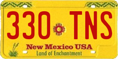 NM license plate 330TNS