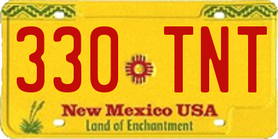 NM license plate 330TNT