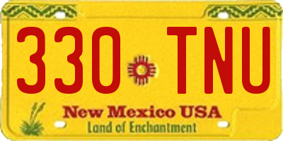 NM license plate 330TNU