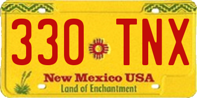 NM license plate 330TNX