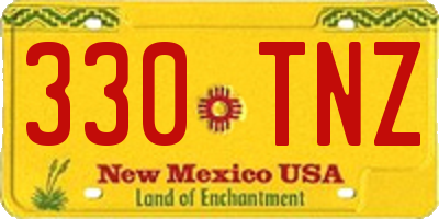 NM license plate 330TNZ