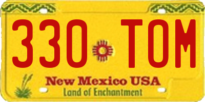 NM license plate 330TOM