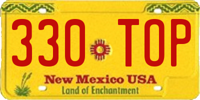 NM license plate 330TOP