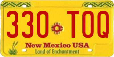 NM license plate 330TOQ