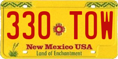 NM license plate 330TOW
