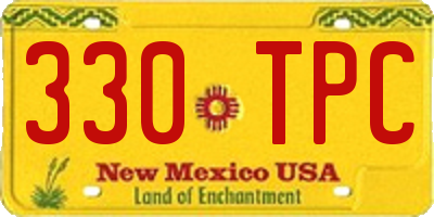 NM license plate 330TPC