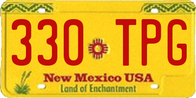 NM license plate 330TPG