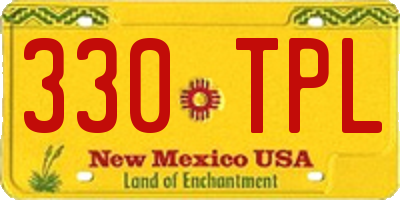 NM license plate 330TPL