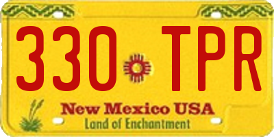 NM license plate 330TPR