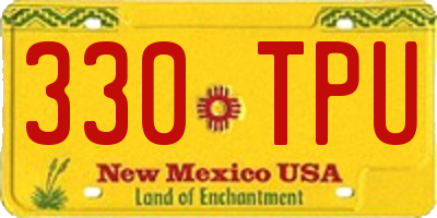 NM license plate 330TPU