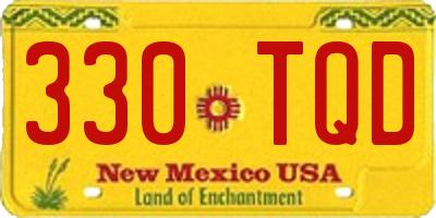 NM license plate 330TQD