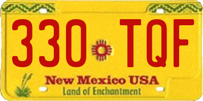 NM license plate 330TQF