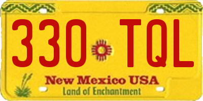NM license plate 330TQL