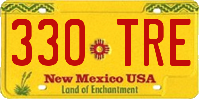 NM license plate 330TRE
