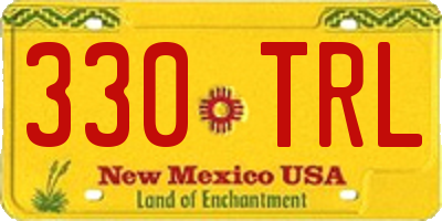 NM license plate 330TRL