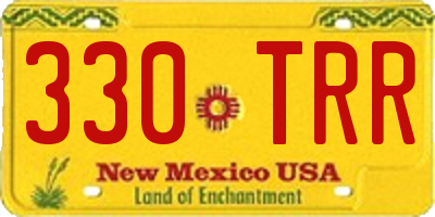 NM license plate 330TRR
