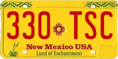 NM license plate 330TSC