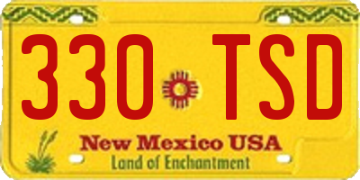 NM license plate 330TSD