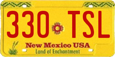 NM license plate 330TSL