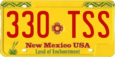NM license plate 330TSS