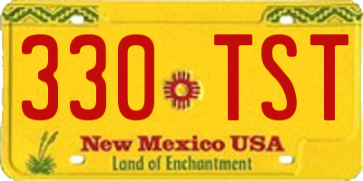 NM license plate 330TST