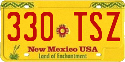 NM license plate 330TSZ