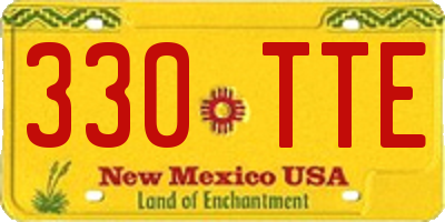 NM license plate 330TTE