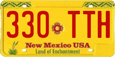 NM license plate 330TTH