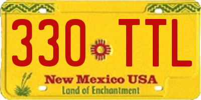 NM license plate 330TTL