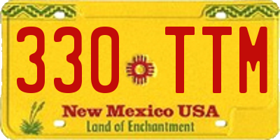 NM license plate 330TTM