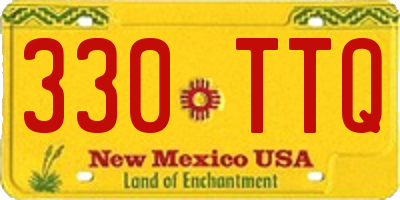 NM license plate 330TTQ