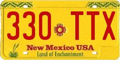NM license plate 330TTX