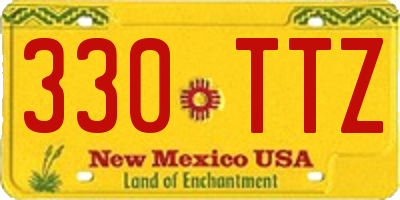 NM license plate 330TTZ