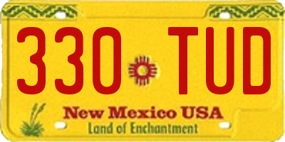 NM license plate 330TUD
