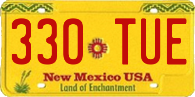 NM license plate 330TUE
