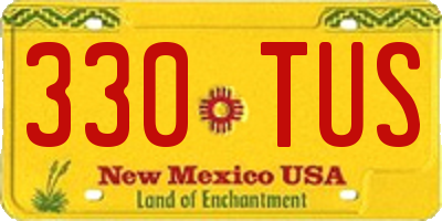 NM license plate 330TUS