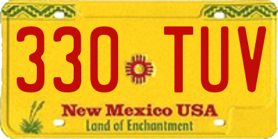 NM license plate 330TUV
